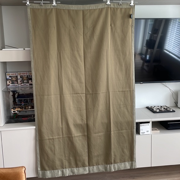 Roots brand olive green coloured curtain panels (set of 2) - Picture 2 of 5